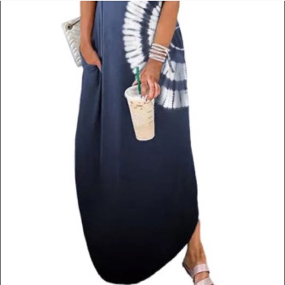 NWT Tie-Die Ombré Maxi Dress - Picture 3 of 4